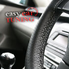 For Vauhall Opel Vectra B black perforated leather steering wheel cover grey st