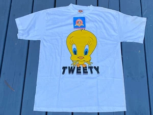 NOS 90s 1994 Looney Tunes TWEETY Big Face Tweety Big Print T Shirt XL - Picture 1 of 6