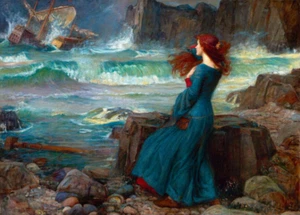 Miranda The Tempest John Waterhouse Keramikfliese Wandbild Backsplash - Bild 1 von 8