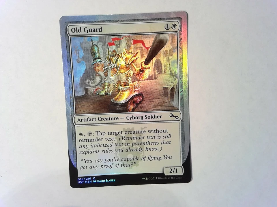 Foil  Old Guard	 Unstable - Magic the Gathering MTG - White - Image 1 of 1