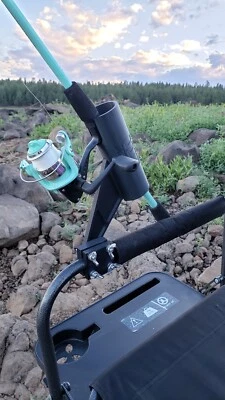 Universal Fishing Rod Holder for Camping Chair, Ozark Trail Folding, Black, ABS - Image 1 of 4