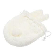 SOLUSTRE Plush Drawstring Bag Furry Storage Bear Rabbit Ears Lovely Pouch
