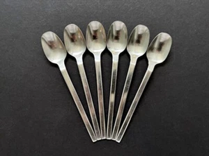6--ROSENTHAL "LINEAR-BERLIN" stainless teaspoons 5-7/8 inch, GERMANY, VTG RARE - Picture 1 of 4