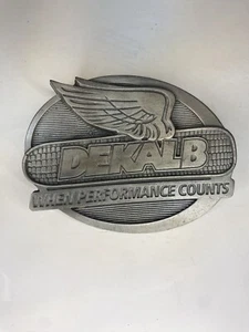 Hebilla de cinturón promocional Dekalb Seed cuando el rendimiento cuenta agricultor de maíz de colección años 90 (A101E - Imagen 1 de 4