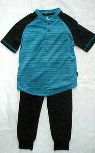 Jungen American Hawk blau & grau kurzärmeliges Shirt mit Jogginghose Größe 4 5/6 & 7 - Bild 1 von 6