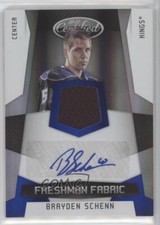 2010 Certified Freshman Fabric Blue 19/50 Brayden Schenn Rookie Patch Auto RC