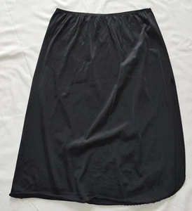 Vassarette Women's Skirt Slip ,Sz L, Black ,Knee Length , Slit ( 11,plb3) - Picture 1 of 3