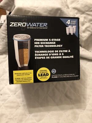 ZeroWater ZR-006SM Replacement Water Filter Pack of 4 Sealed - Image 1 of 4