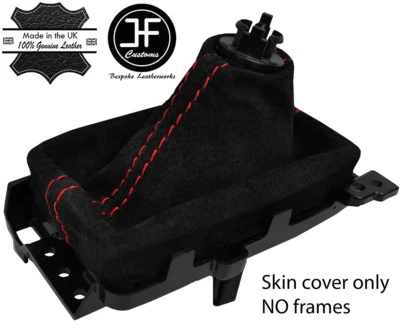 BOTA DE CAMBIO AUTOMÁTICO DE GAMUZA REAL PUNTADA ROJA PARA LEXUS RC 200 300 350 2014-18 Foto 1 de 3