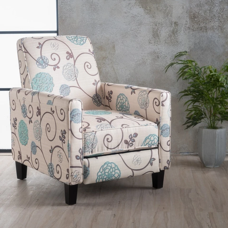 Silla reclinable floral Darvis Club de Christopher Knight Home Foto 1 de 4