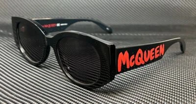 ALEXANDER MCQUEEN AM0330S 002 Black Grey Women's 54 mm Sunglasses - Image 1 of 4