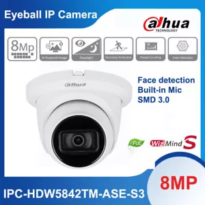 Cámara IP Dahua 8MP IPC-HDW5842TM-ASE-S3 AI WizMind MIC PoE detección de rostros SMD3 - Imagen 1 de 10