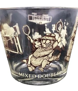 Vintage Gary Patterson Thought Factory Illustrated Tennis Ice Bucket Bar Decor - Picture 1 of 8