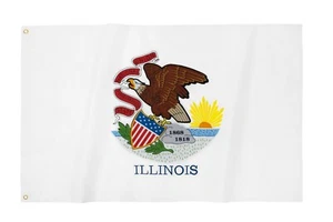 Wholesale Lot of 8 Illinois Flag 3x5 ft Outdoor Indoor Durable Polyester Banner - Picture 1 of 1
