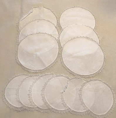 Antike Leinen runde Hand Tatting Kanten 6-9”, 6-6”.Gut - Bild 1 von 4