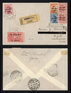 1919 Zara Italy Cover To Switzerland 1.50l Italian Centesimi di Corona, Zadar - Picture 1 of 3