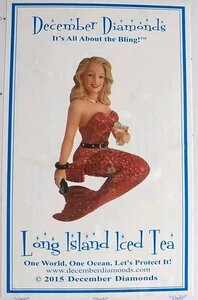 Dezember Diamanten Meerjungfrau Weihnachtsschmuck Long Island Eistee rot Glitzer - Bild 1 von 15