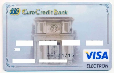 MOLDOVA EUROCREDITBANK VISA BANK CARD - Image 1 of 2