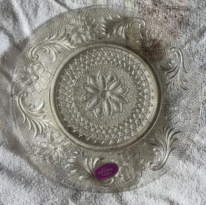 Vintage Tiara Indiana Glas Sandwichplatte 8er Set. 8" Durchmesser wunderschön - Bild 1 von 7
