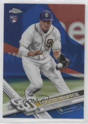 2017 Topps Chrome Blue Refractor /150 Hunter Renfroe #18 Rookie RC - Image 1 of 2