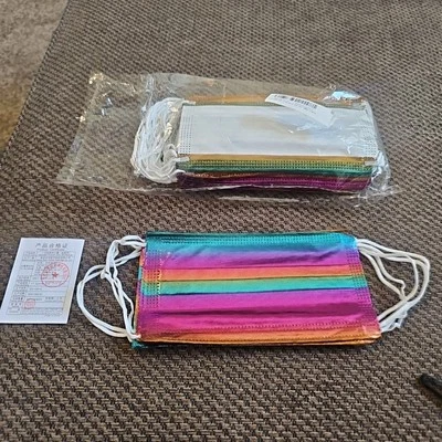 5- Bling Face MasksFashion Sparkly Face Mask, Cotton Stretchable String - Image 1 of 4