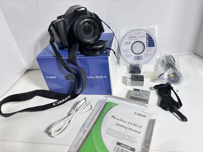 Cannon Powershot SX 30 IS Digital Camera W Box Extras Electronic Photography - Image 1 of 4