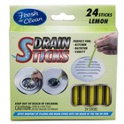 Fresh & Clean Drain Sticks - Lemon - 24 Sticks, Yellow