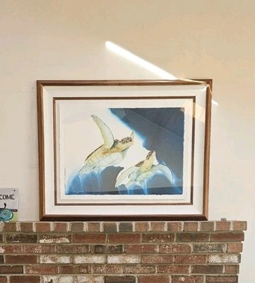 Marco personalizado de madera/seda de koa Wyland Giclee sobre papel Foto 1 de 4