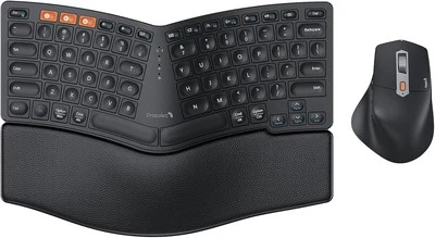 New- ProtoArc Bluetooth Ergonomic Keyboard Mouse, EKM04 Wireless (Black) - Image 1 of 4