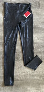 Spanx Faux Leather Leggings Black NWT Women's Size Medium M NEW - Picture 1 of 6