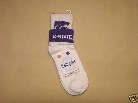 NCAA Kansas State Wildcats College Adult Socks Sz 9-11 Cover