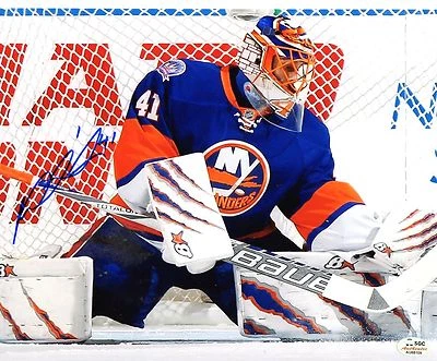 Foto autografiada de Jaroslav Halak de los New York Islanders 8x10 SGC Foto 1 de 2