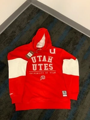 NUEVA SUDADERA CON CAPUCHA MITCHELL AND NESS UNIVERSIDAD DE UTAH GRANDE Foto 1 de 2
