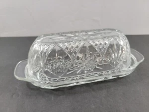 Cristal d'Arques-Durand Antique Clear Covered Butter Dish - Picture 1 of 11
