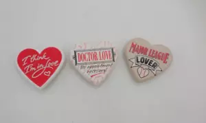 3 Vintage Hallmark Valentine's Heart Suction Cup Hearts - Picture 1 of 5
