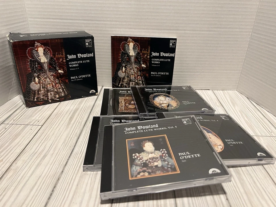 John Dowland Complete Lute Works Paul O'Dette Vol. 1-5 - Image 1 of 4
