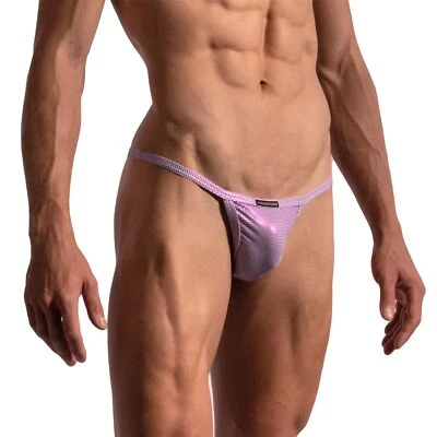 Manstore M2198 Tanga Atrevida Cueca Masculina Roupa Íntima Masculina Deslizamento Cintura Baixa Pontos Brilhantes - Imagem 1 de 3