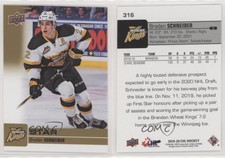 2019-20 Upper Deck CHL Star SP Gold Glossy Braden Schneider #316
