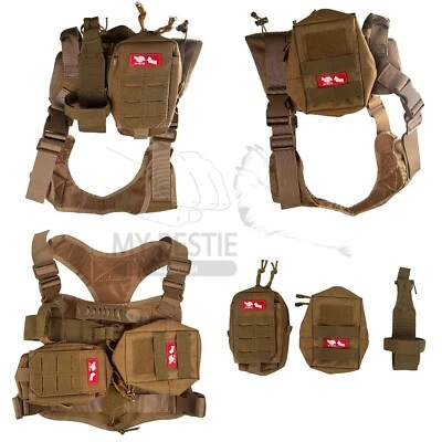 Arnés táctico para perros, perro de servicio, chaleco K9, -L- con 3 bolsas Foto 1 de 4