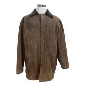 AVALANCHE Milan Soft Brown Suede Leather Jacket COAT Lined Insulated Mens 2XL - Picture 1 of 8