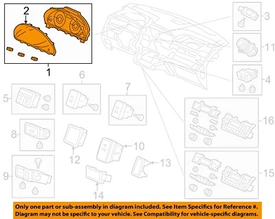 Medidor de velocímetro usado se adapta a: Honda Odyssey Cluster 2011 mercado de Estados Unidos MPH Touring El Foto 1 de 3