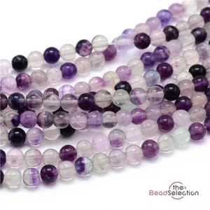 PREMIUM QUALITY FLUORITE GEMSTONE BEADS 6mm 30 Beads JEWELLERY MAKING GS5 - Picture 1 of 2