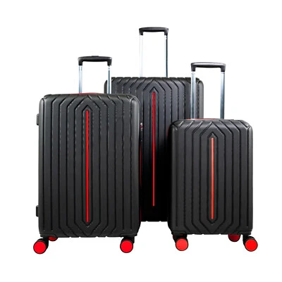3-teiliges Trolley-Set – ABS Hartschalenkoffer mit TSA-Schloss & Doppelrollen - Bild 1 von 4