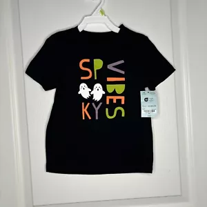 Okie Dokie Toddler Kids Crew Neck Short Sleeve Spooky Vibes Halloween T-Shirt 4T - Picture 1 of 3