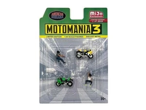 Moto Mania 3 Figure & Bike Set 1:64 Scale Model - American Diorama AD76499 - Picture 1 of 2
