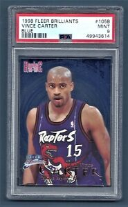 1998 Fleer Brilliants Blue Vince Carter Raptors #105B Rookie PSA 9 #49943614