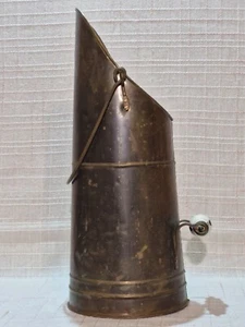 Kohlenschütte Schirmständer Kupfer Messing Porzellangriffe - Bild 1 von 10