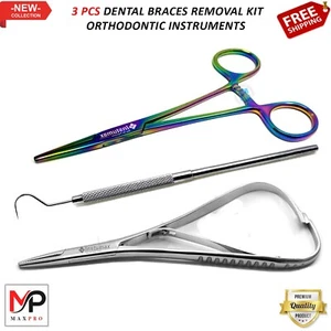 Dental Braces Removal Kit Orthodontic Instruments Set German Grade 3 Pcs - Picture 1 of 4