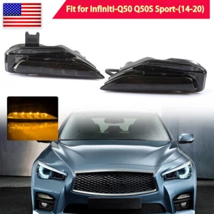 Luces antiniebla delanteras con parachoques LED para sujetador Infiniti Q50 Sport 2014-2019 - Imagen 1 de 11