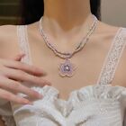 Versatile Big Love Pendant Necklace Five-pointed Star Collarbone Chain  Girl